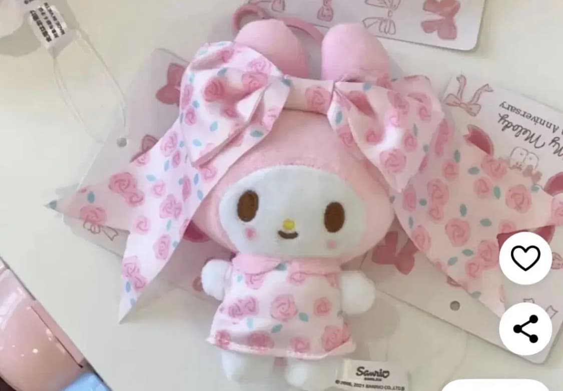 정품 마이멜로디 50주년 리본시리즈 키링 상품이미지1