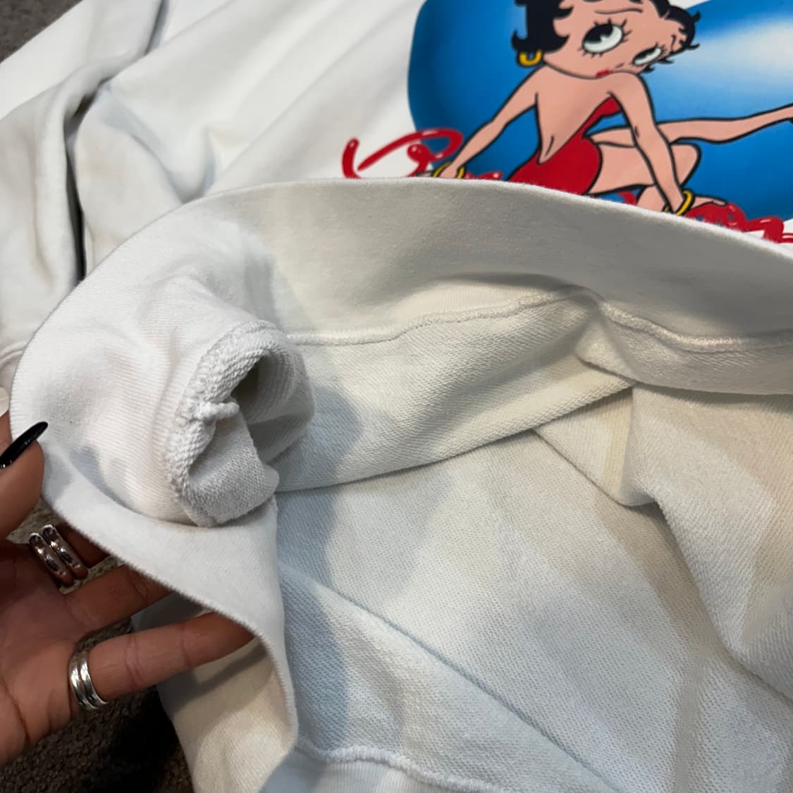 베티붑 프린팅 오버사이즈 스웻셔츠XL 상품이미지5