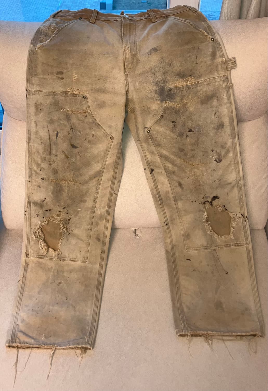 Carhartt distressed trashed double knee 상품이미지7