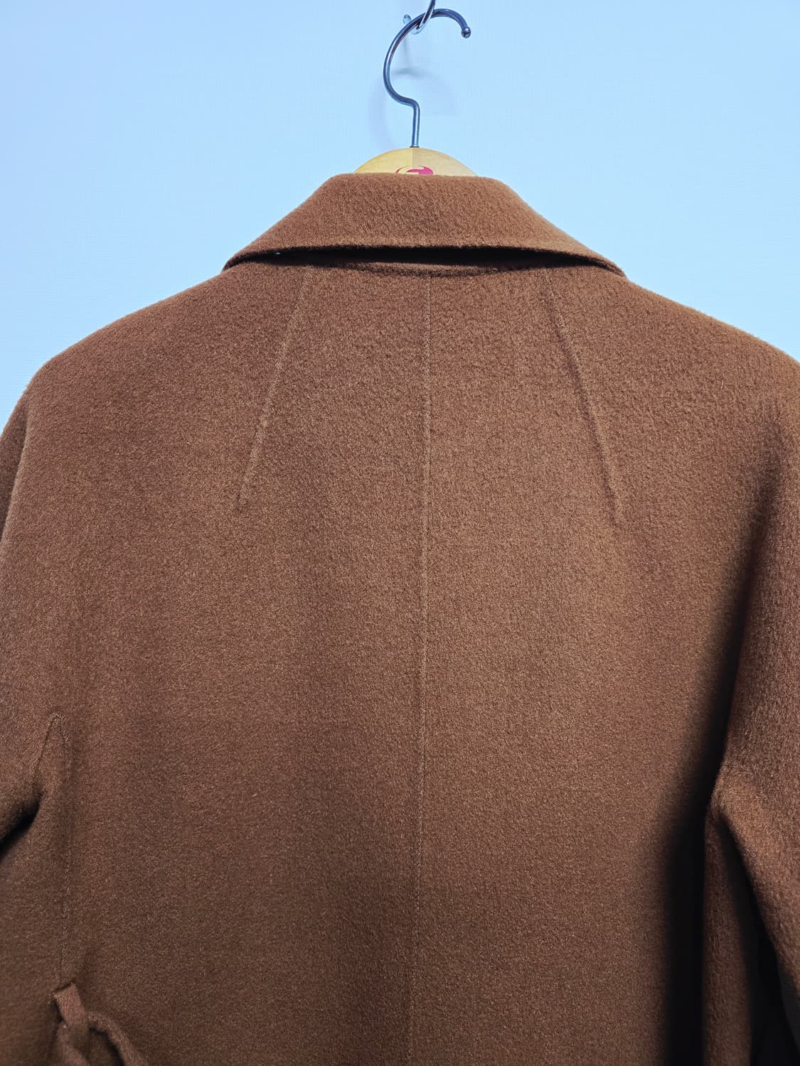 온앤온 브라운 더블 롱코트 양모100% 상품이미지5