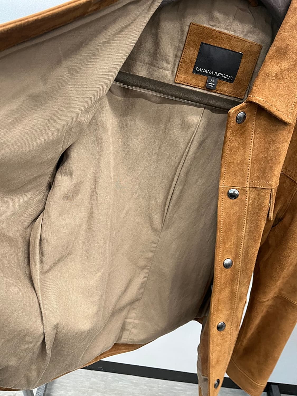 95-100) 바나나리퍼블릭 25ss 스웨이드 자켓  상품이미지7