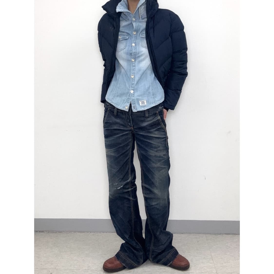 빈티지 데님 셔츠 y2k 상품이미지4