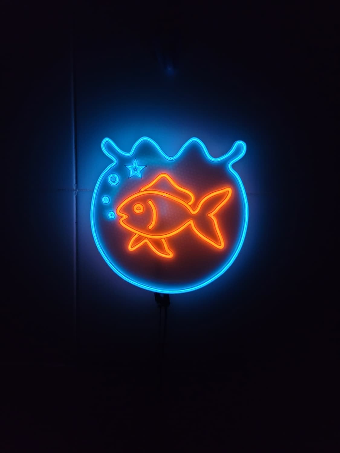 금붕어 어항 네온사인 led 램프 조명 무드등 상품이미지2