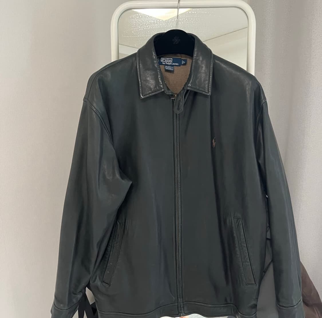 폴라 랄프로렌 멕스웰 램스킨 자켓 블랙 L 상품이미지1