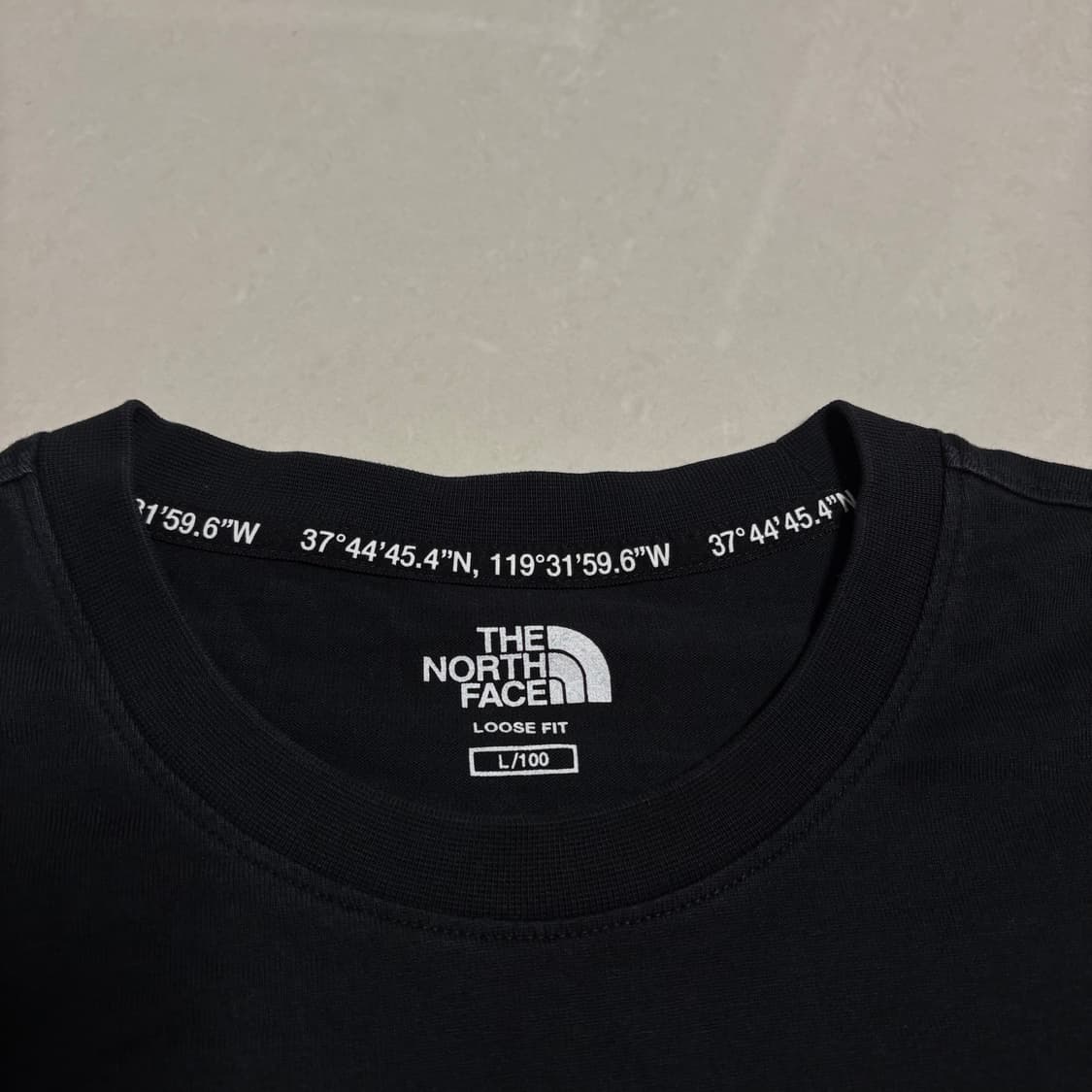 정품 노스페이스 루즈핏 블랙 롱슬리브 긴팔 티셔츠 상품이미지6