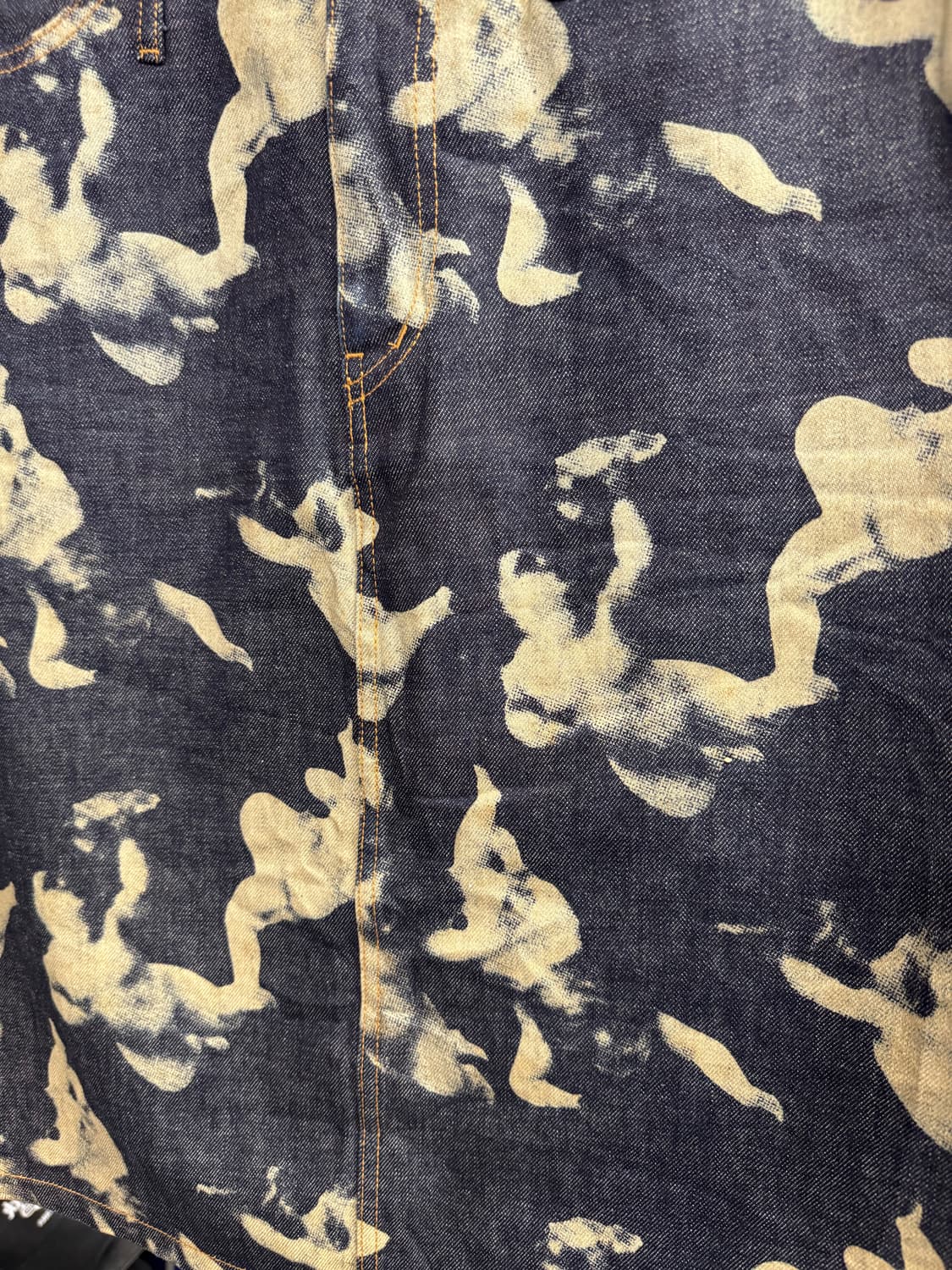 Ozone 빈티지 페인팅 데님스커트 상품이미지2