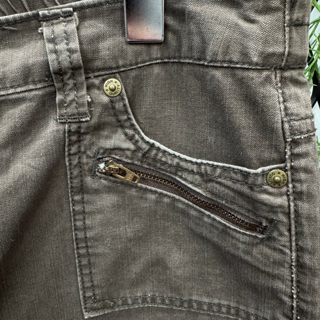 JPN VINTAGE 카고 팬츠 사이드 포켓 포인트 다크브라운 상품이미지5