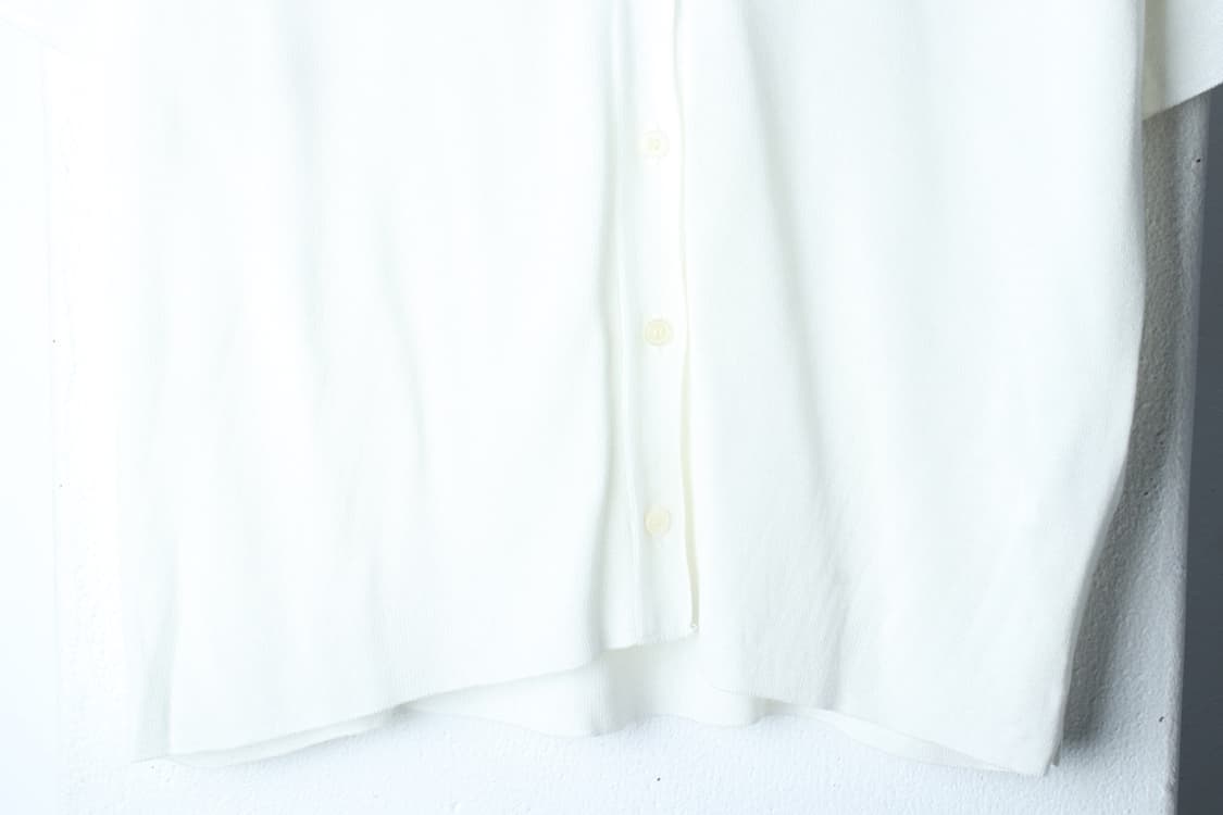 W(M) 스파오 반팔 카라 티셔츠 니트집업 화이트 놈코어-H33624 상품이미지4