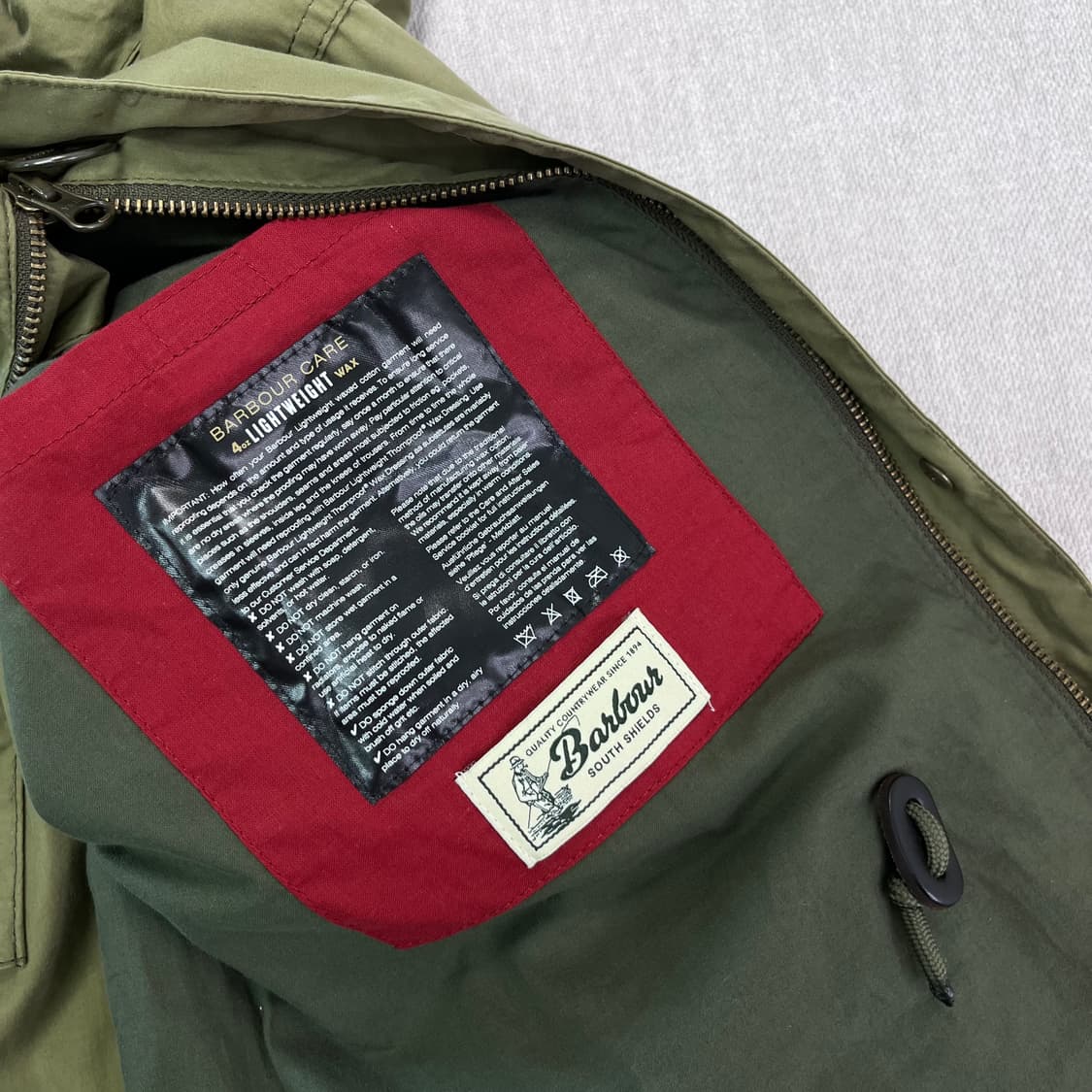 100 바버 23ss 올리브 샌더링 캐주얼 자켓 상품이미지7