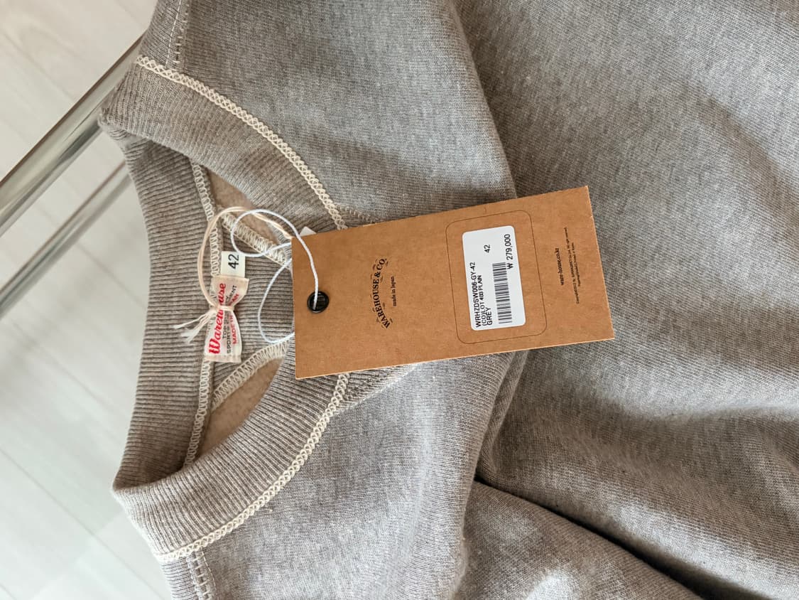 웨어하우스 lot403 맨투맨 그레이 42 새상품 상품이미지2