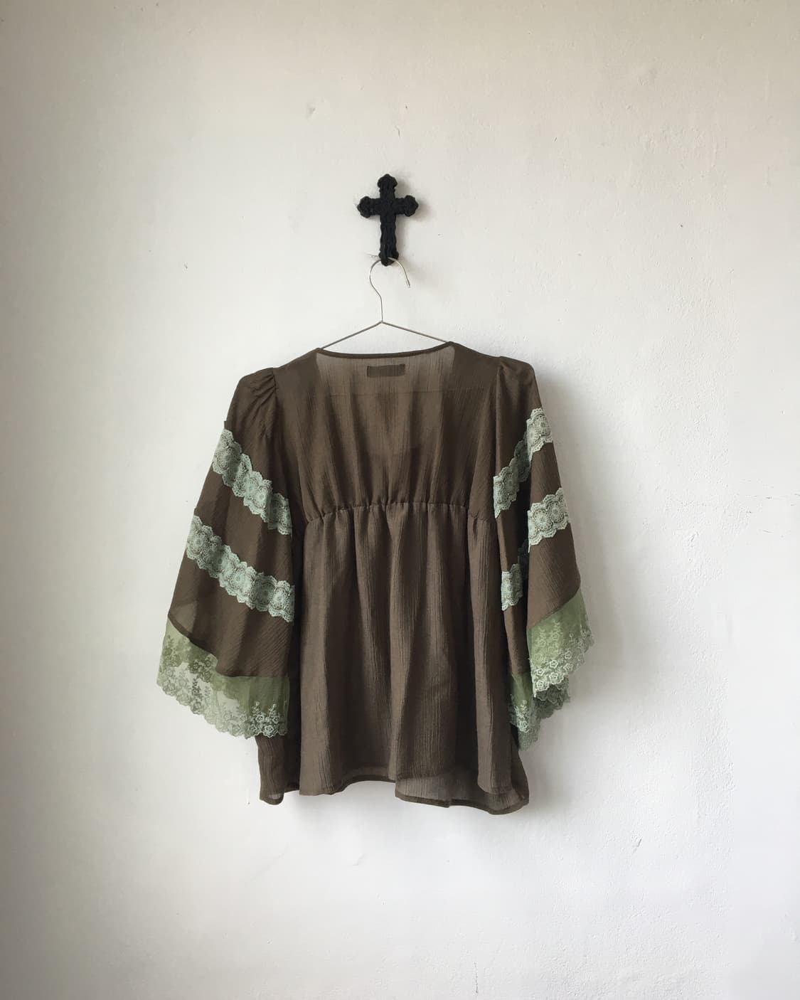 Fairy mood lace trimming blouse 상품이미지3