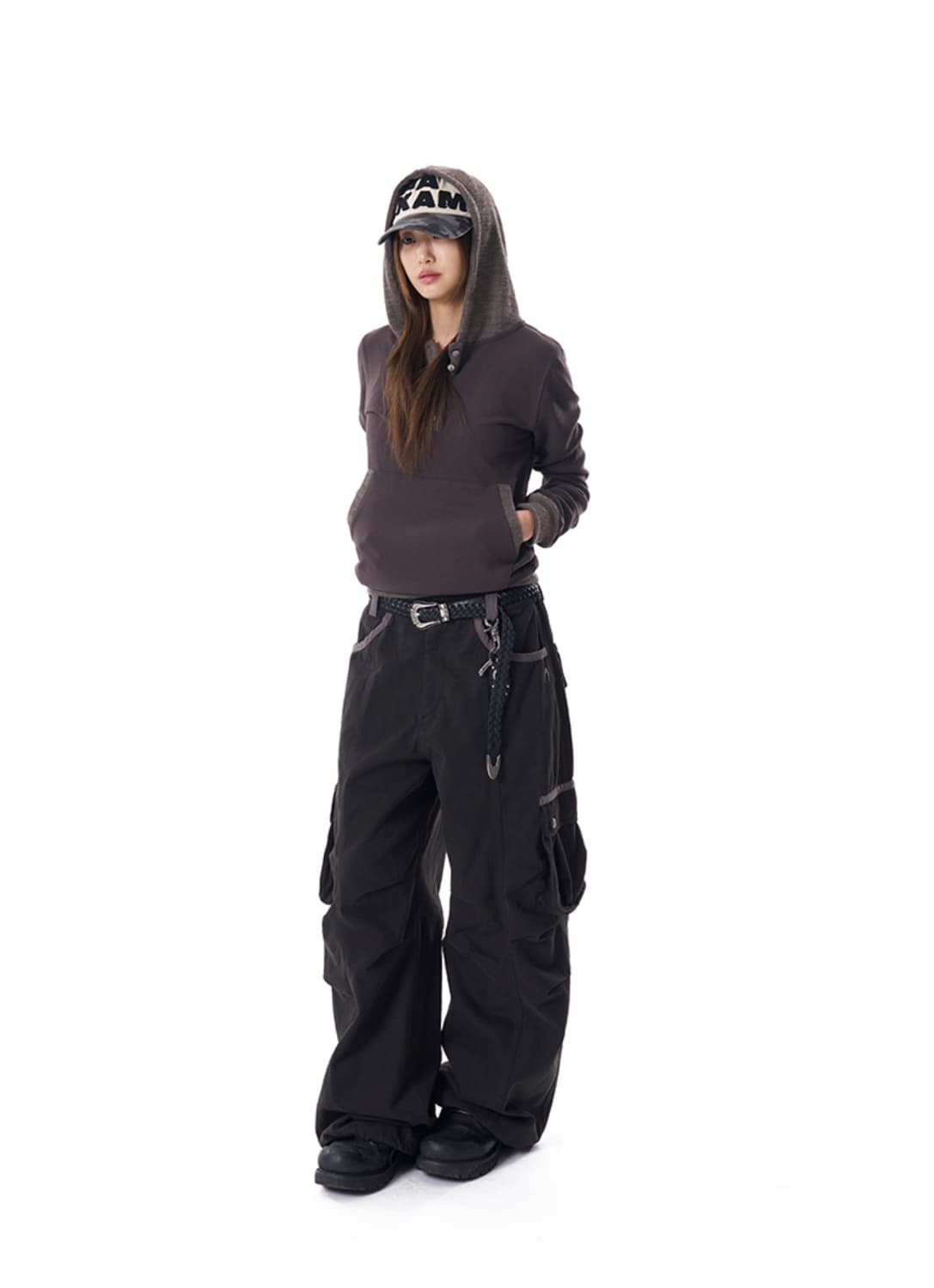 아캄 Knee Pin-tuck Contrast Cargo Pants 상품이미지3