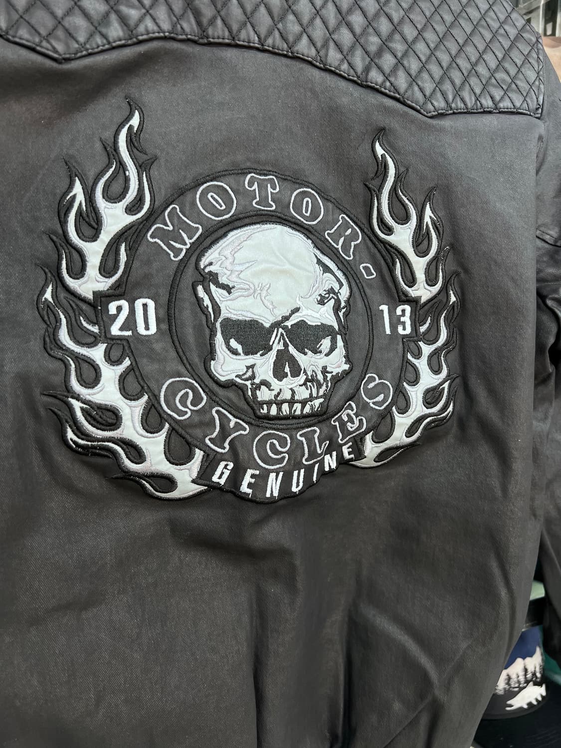 반사직자수 스컬 코팅스판 항공점퍼  상품이미지10