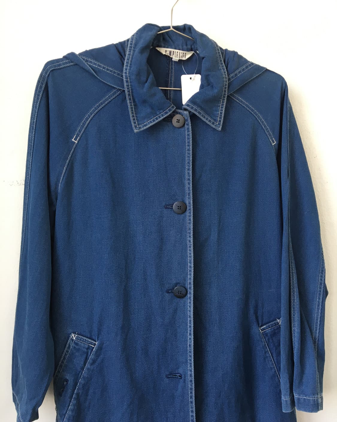 Hood denim long jacket 상품이미지5