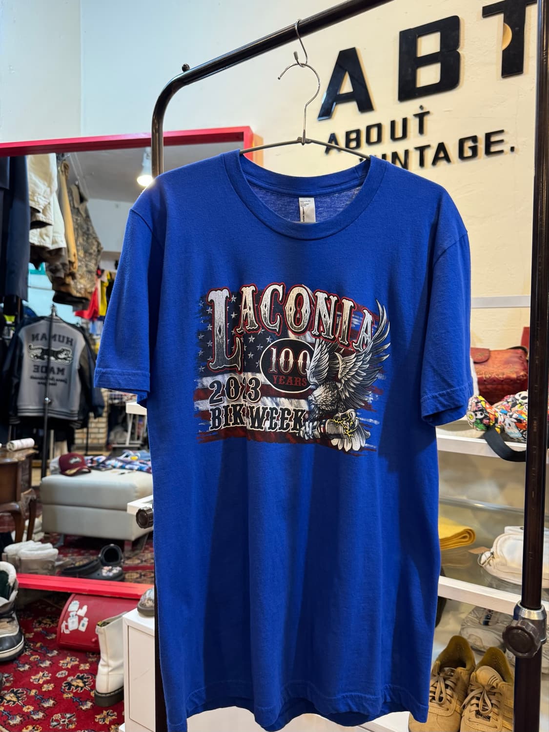 Laconia Bike Week 100주년 기념 바이크 반팔 티셔츠 M 상품이미지1