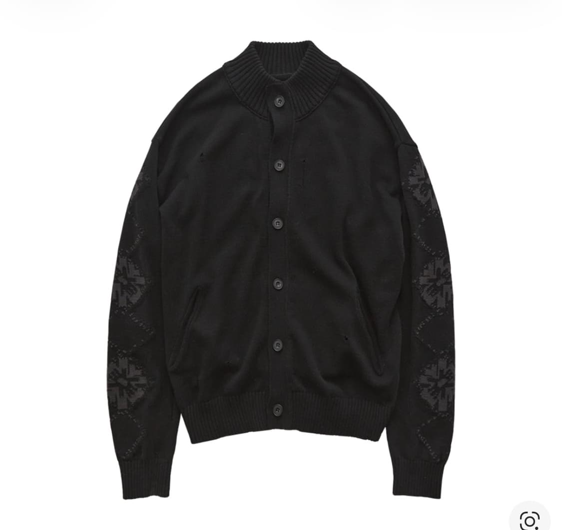 3) 폴리테루 버튼 업 가디건 에스닉 슬리브 블랙 상품이미지1
