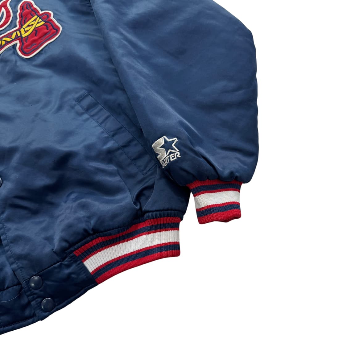 [98] 90's 스타터 'Atlanta Braves' 새틴 자켓 상품이미지4