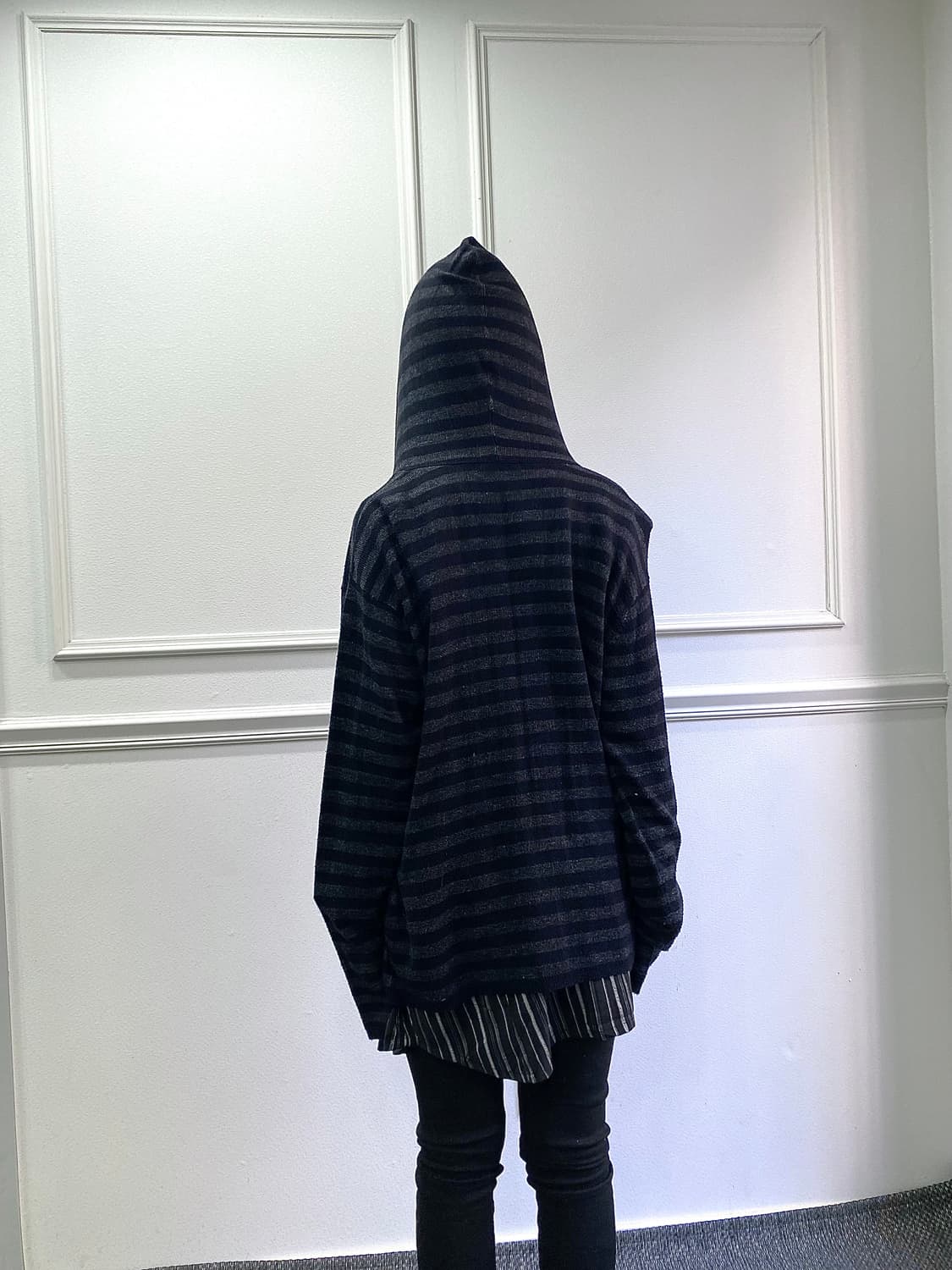 [Sorridere] Loose-Fit Stripe Hoodie- Zip 상품이미지3