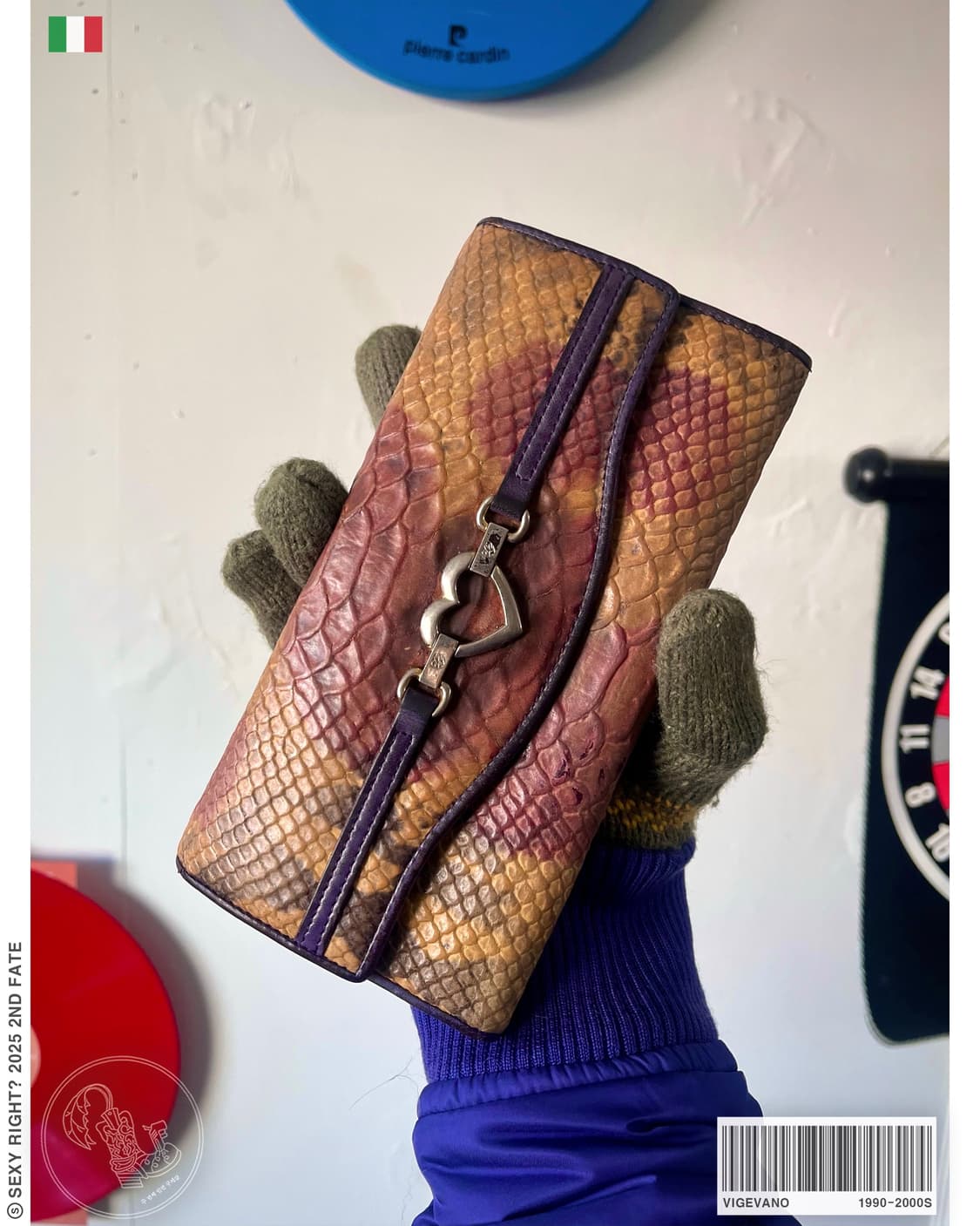 90-00s VIGEVANO Leather Python Wallet 상품이미지1