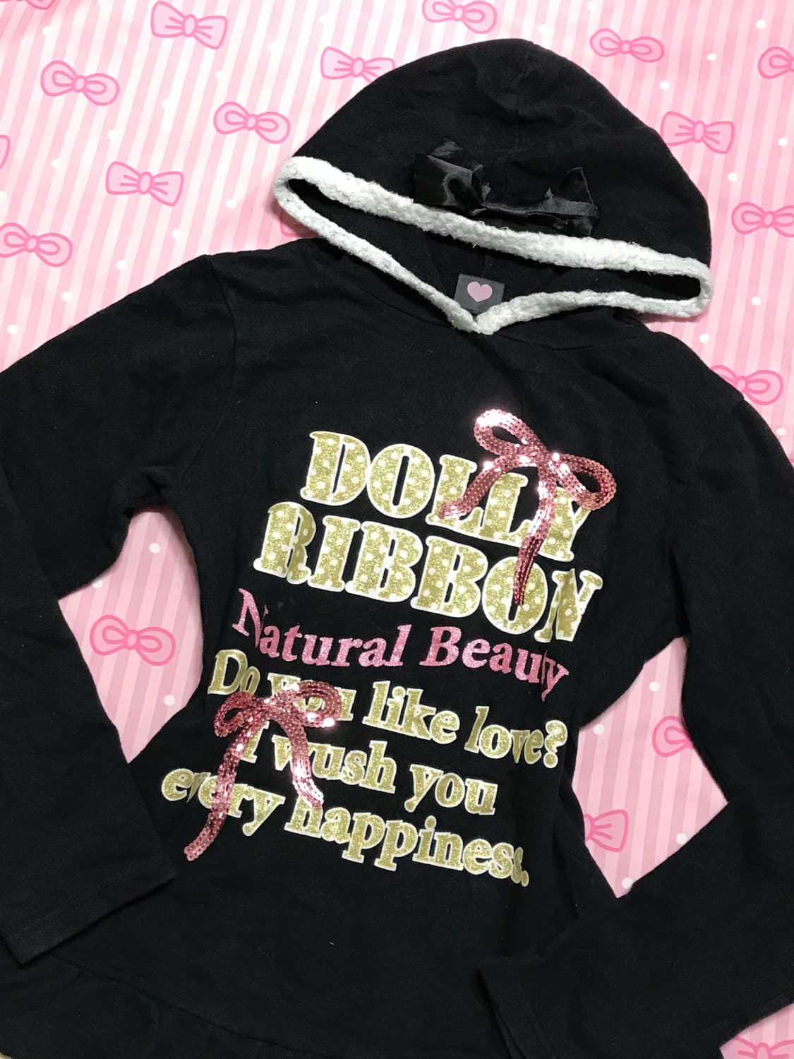 핀터깔 도트 레이어드 후디 상품이미지3