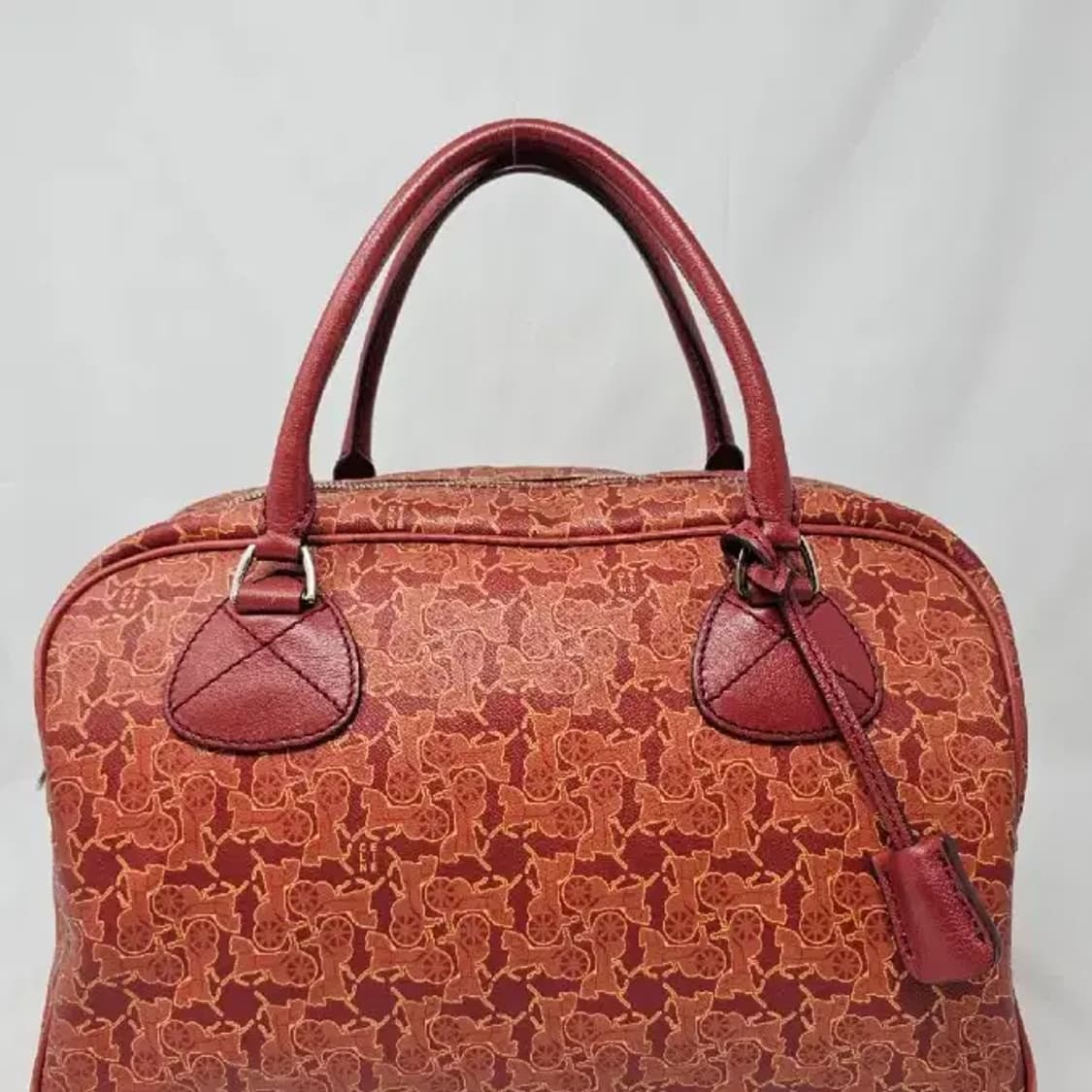 셀린느 마차 패턴 보스턴백 레드 상품이미지7