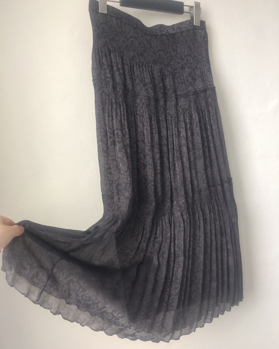Ornament pattern layer long skirt 상품이미지2