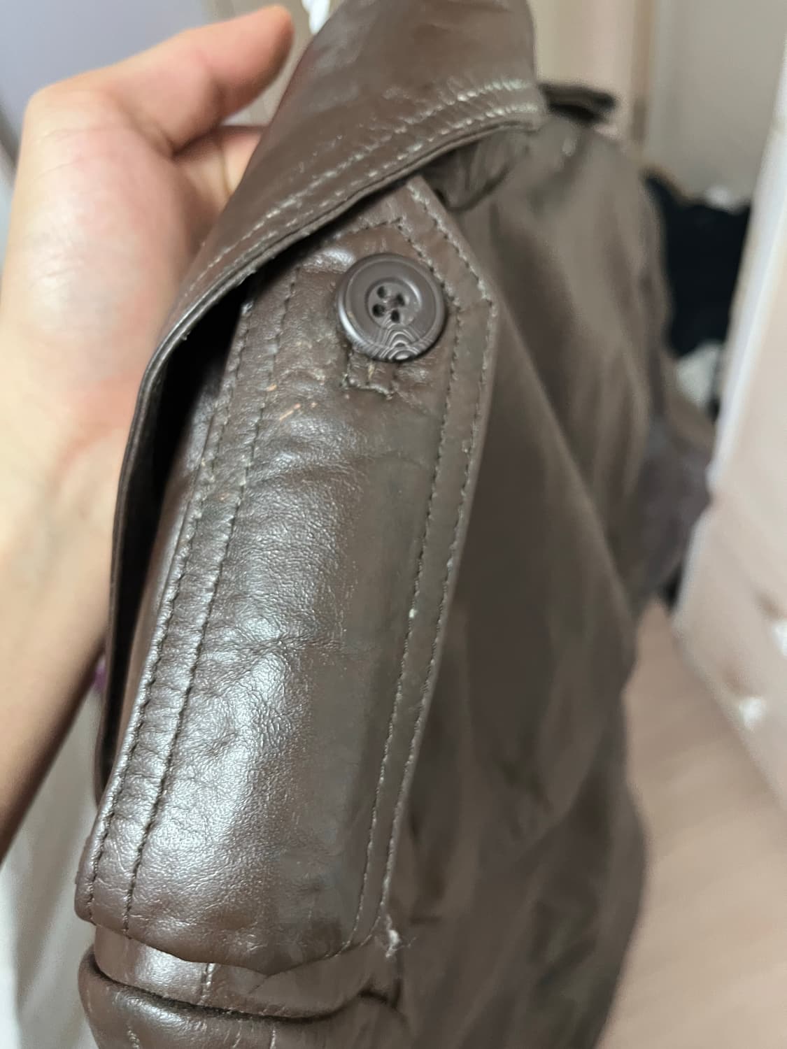 Wilsow 가죽 롱코트 40 상품이미지3