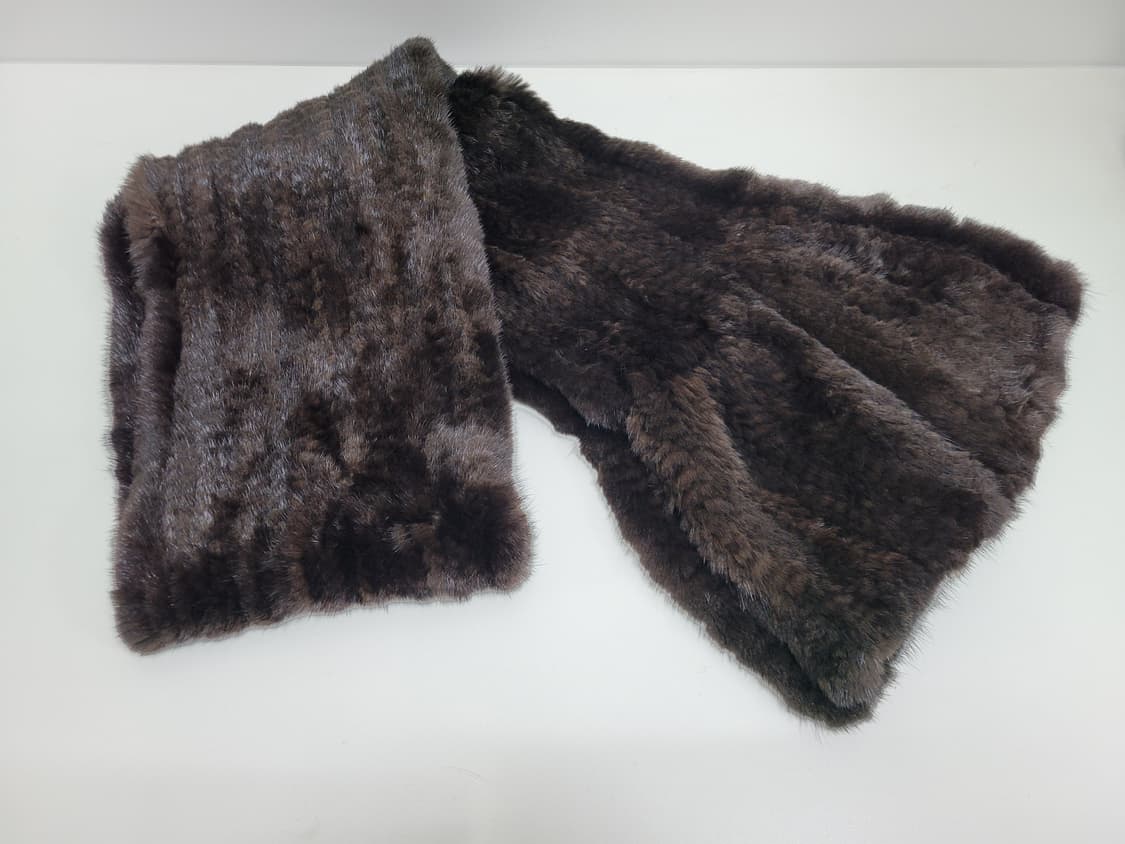 천연 밍크 머플러 / 총장 170 다크브라운  상품이미지4