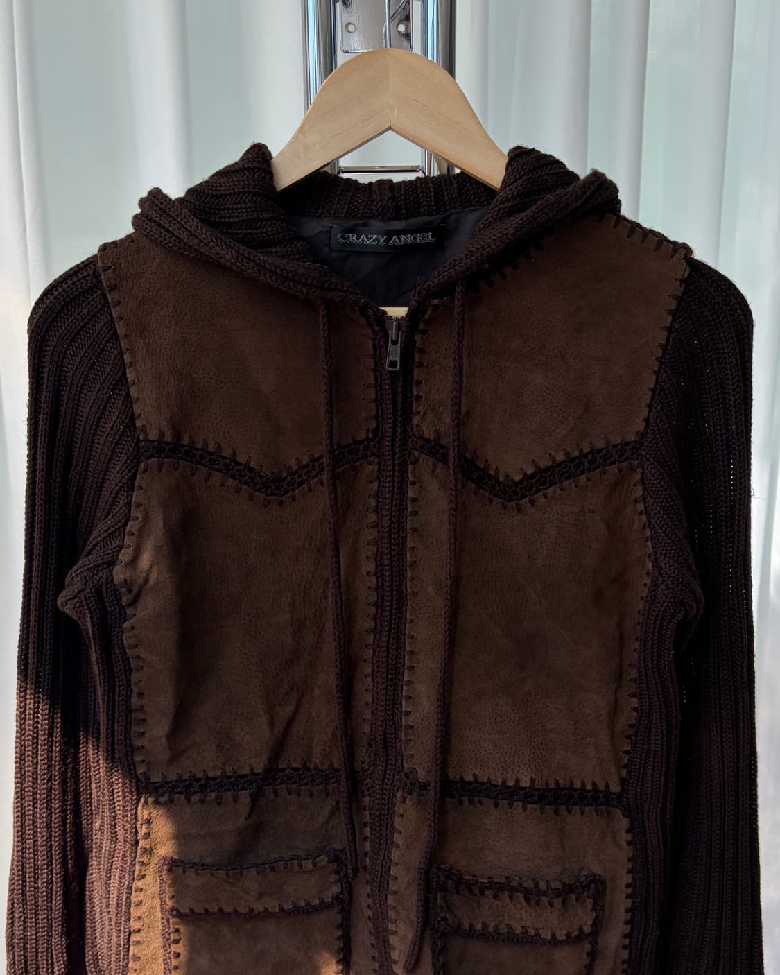 [S-M]Crazy Angel JPN 스웨이드 후드 니트 집업 상품이미지4