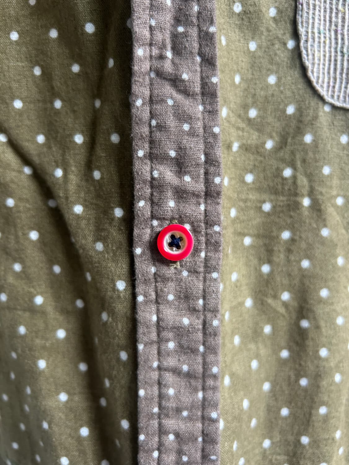 땡땡이 패치워크 셔츠원피스  상품이미지7