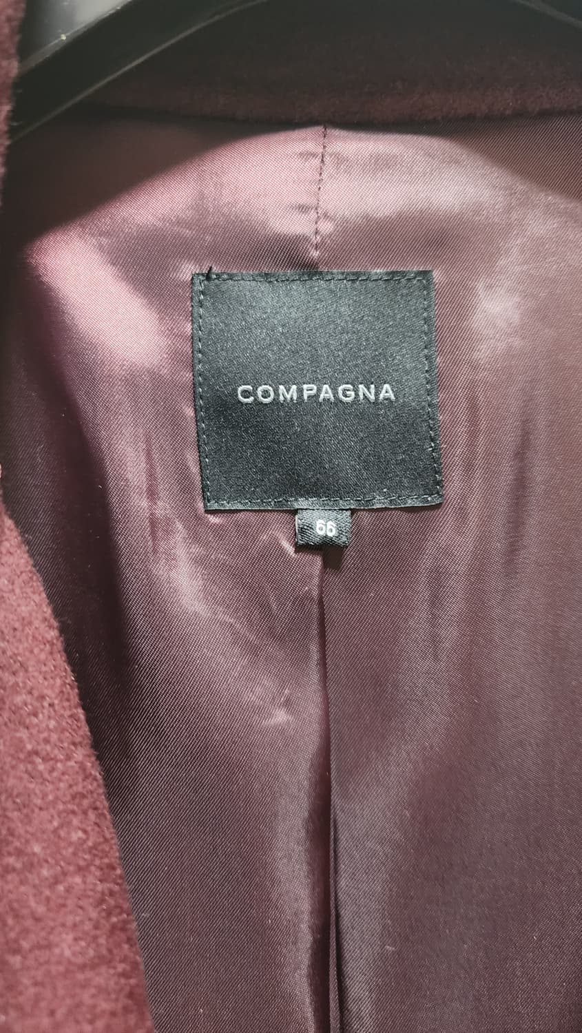 꼼빠니아 버건디 모직 롱코트 상품이미지3