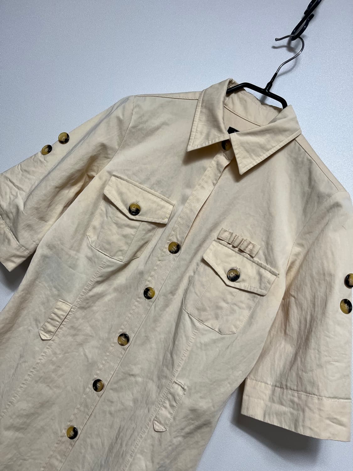 버버리 셔츠형 원피스 베이지 uk6 상품이미지4