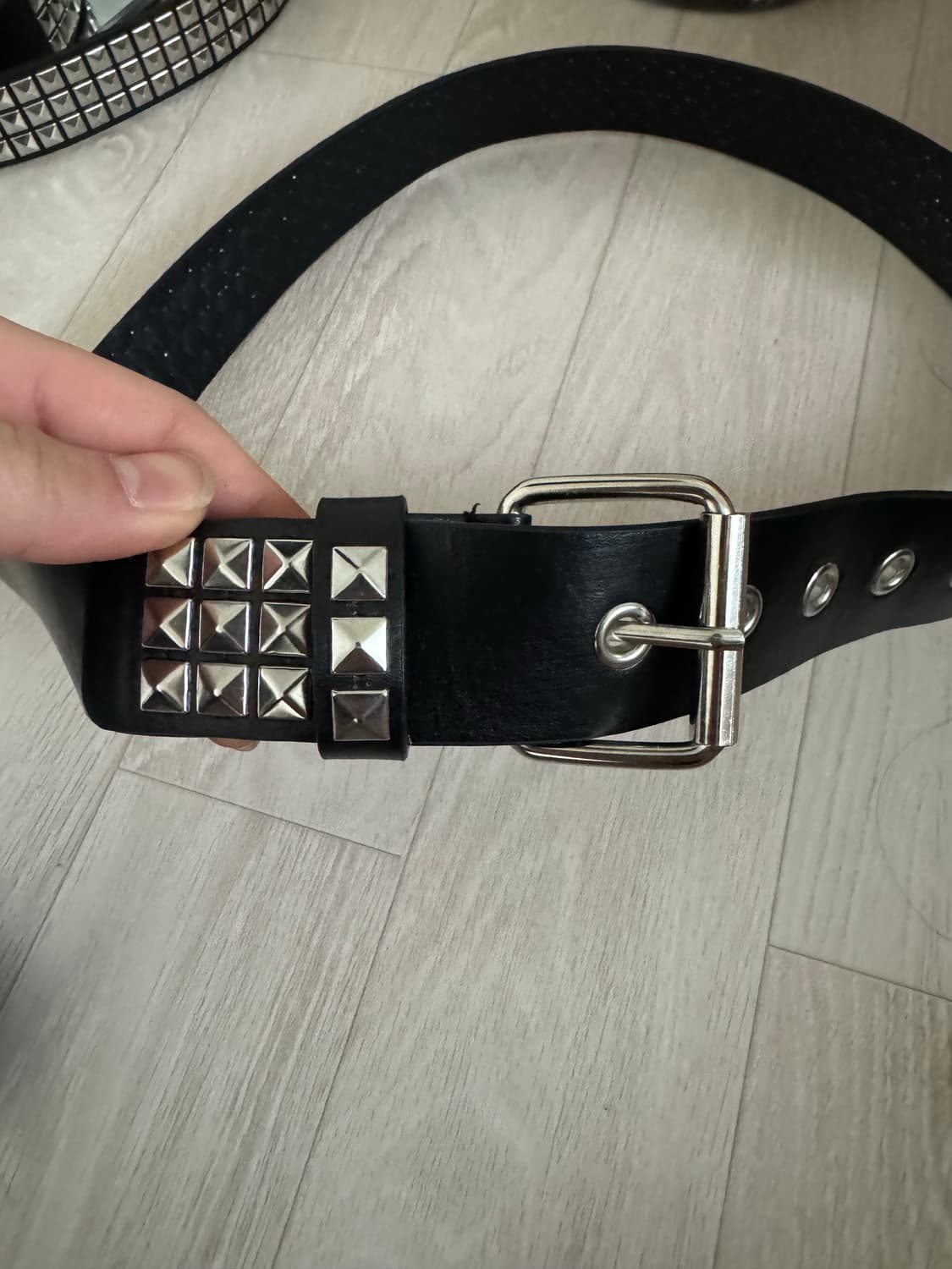 캐시베이비 맛 스터드 레더 벨트 상품이미지2