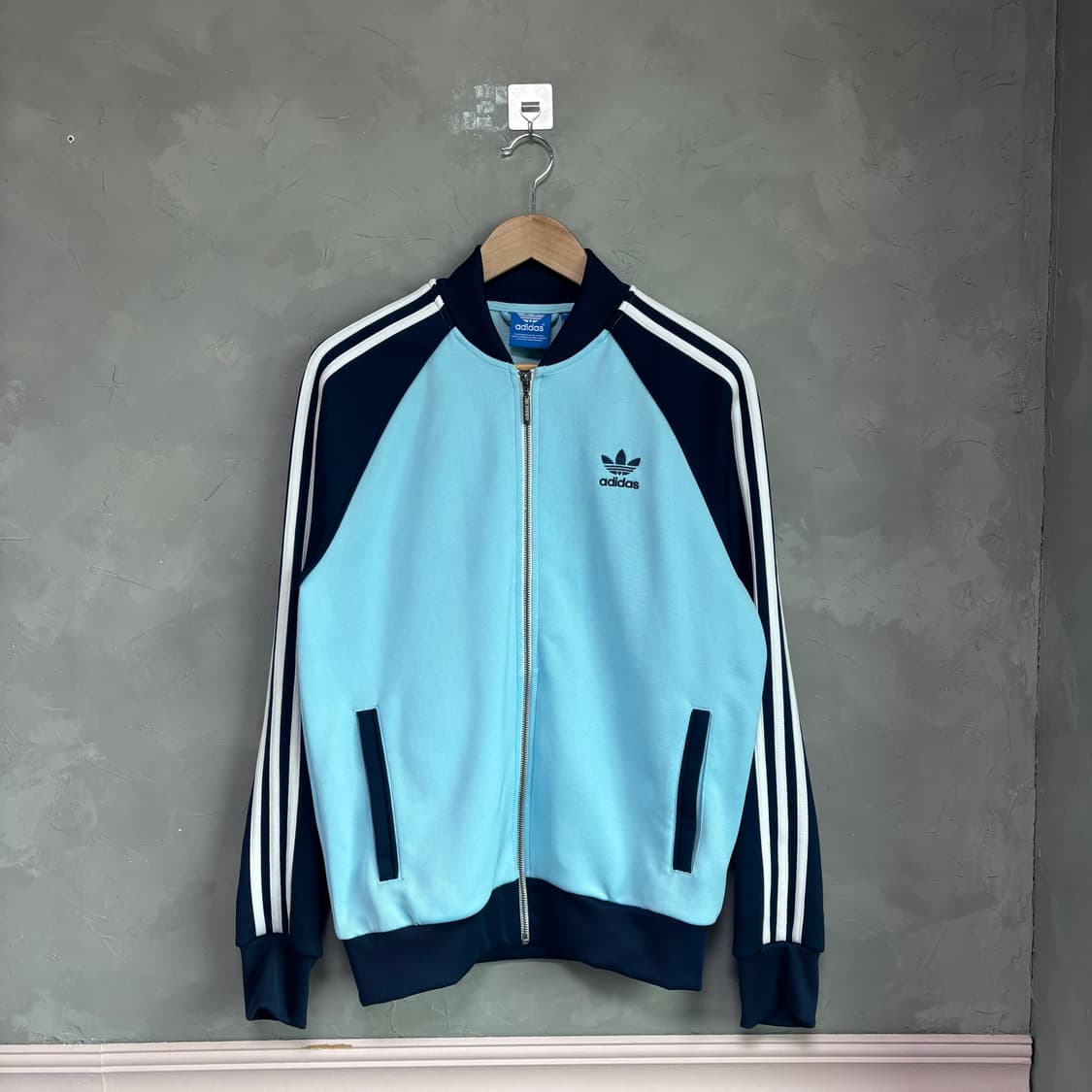 아디다스 슈퍼스타 져지 트랙탑 민트 하늘 네이비 상품이미지1