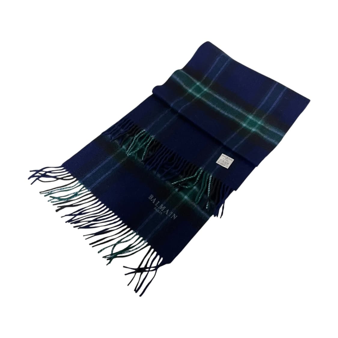 [Balmain] 발망 캐시미어100% 체크 머플러 상품이미지1