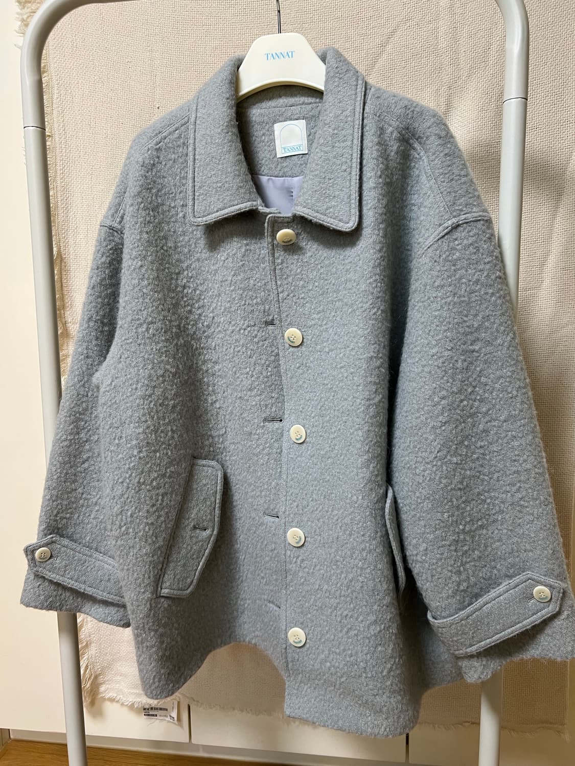 타낫 부클 하프코트 블루그레이 상품이미지2