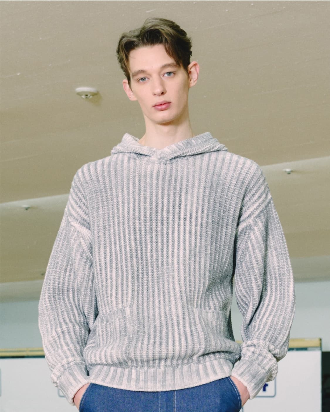 Brushed Two-Tone Overfit Hood_Ash Grey 상품이미지1