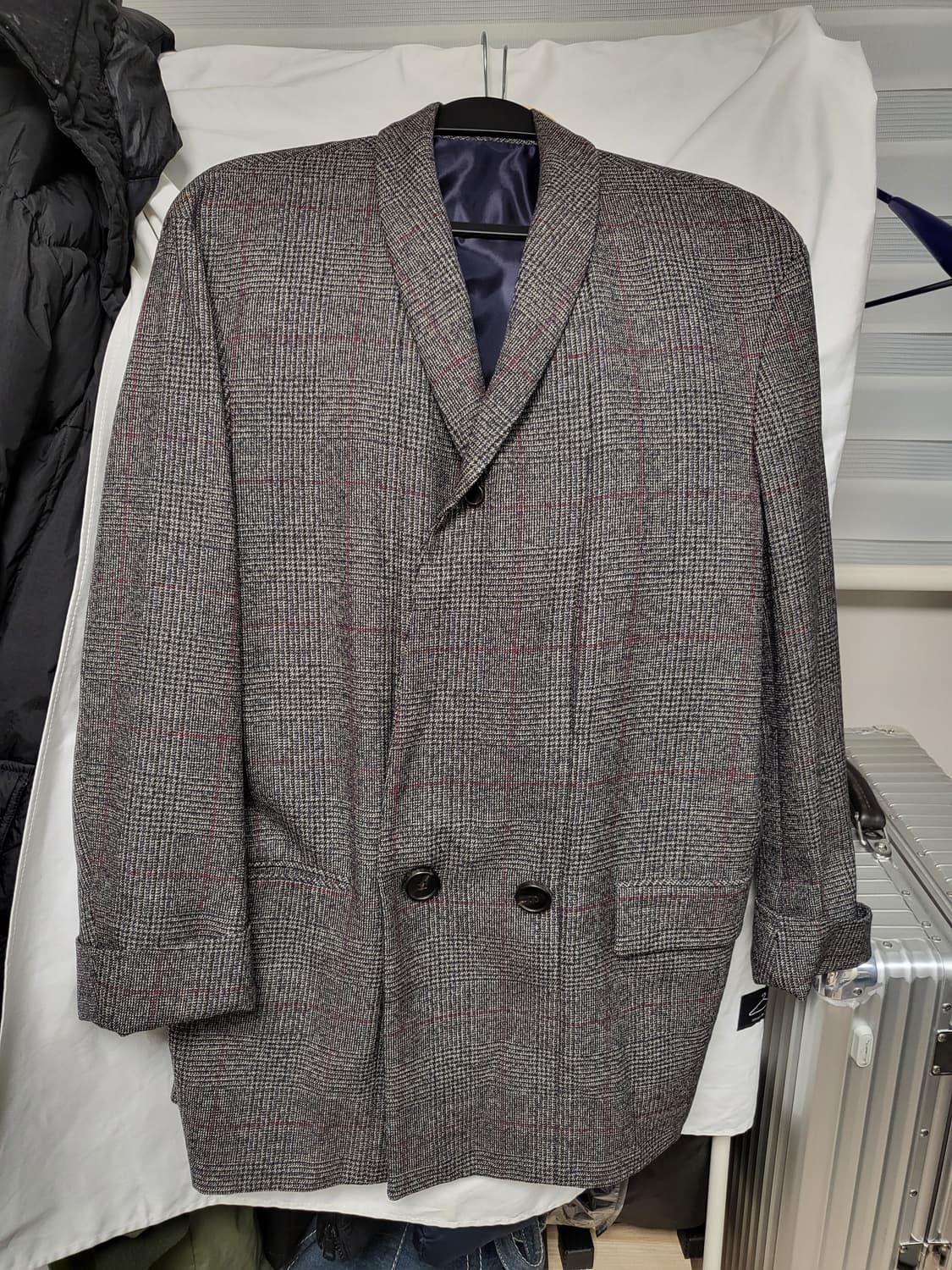 우영미 체크 셋업(상의 48/ 하의 46) 상품이미지3