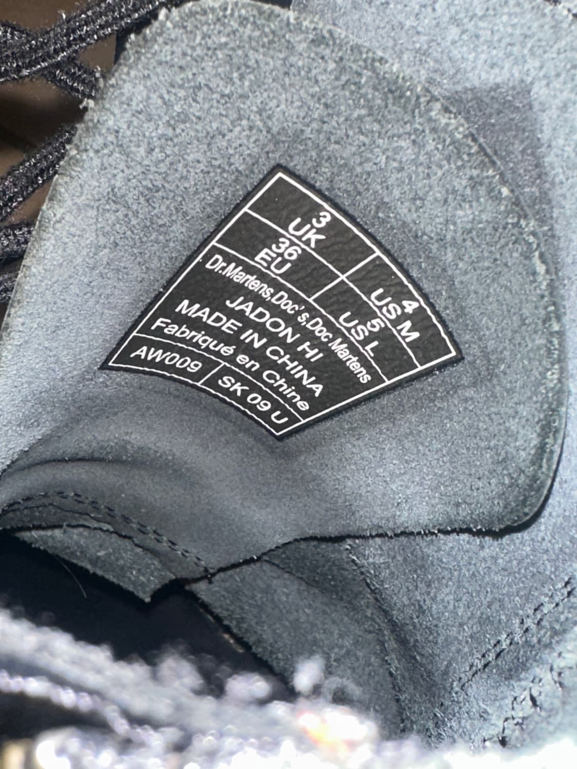 닥터마틴 제이든 하이 10홀 블랙 워커 부츠 230 상품이미지2