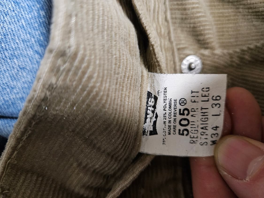 00s levis 505 코듀로이 34x36 리바이스 코듀로이 상품이미지5