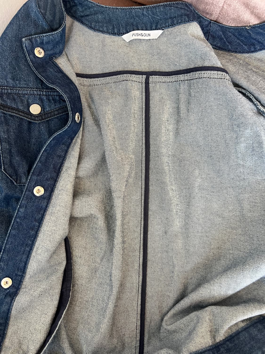 푸쉬앤건 여성 진청데님자켓 라운드청자켓 상품이미지6