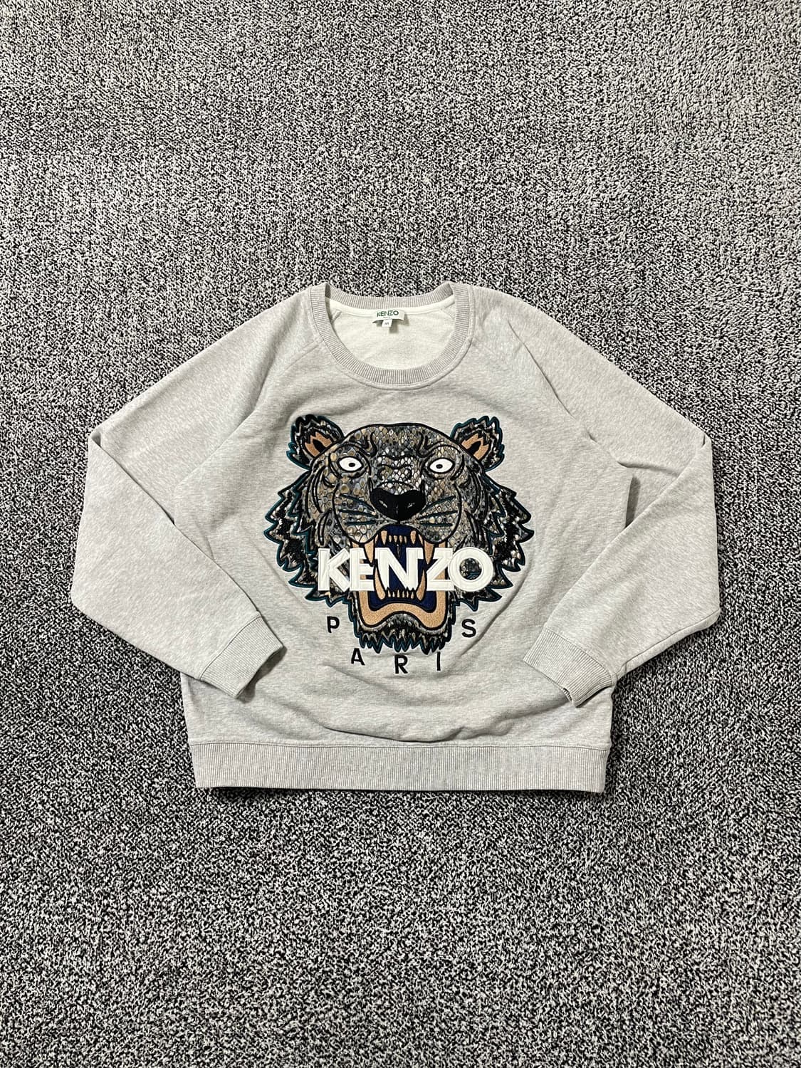 빈티지9. 겐조 KENZO 타이거 프론트 자수 맨투맨 스웻셔츠 그레이 상품이미지1