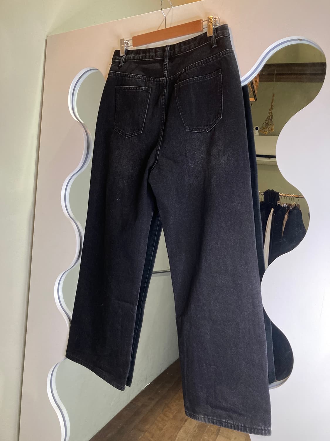 YKK 흑청 일자 데님 팬츠  상품이미지3