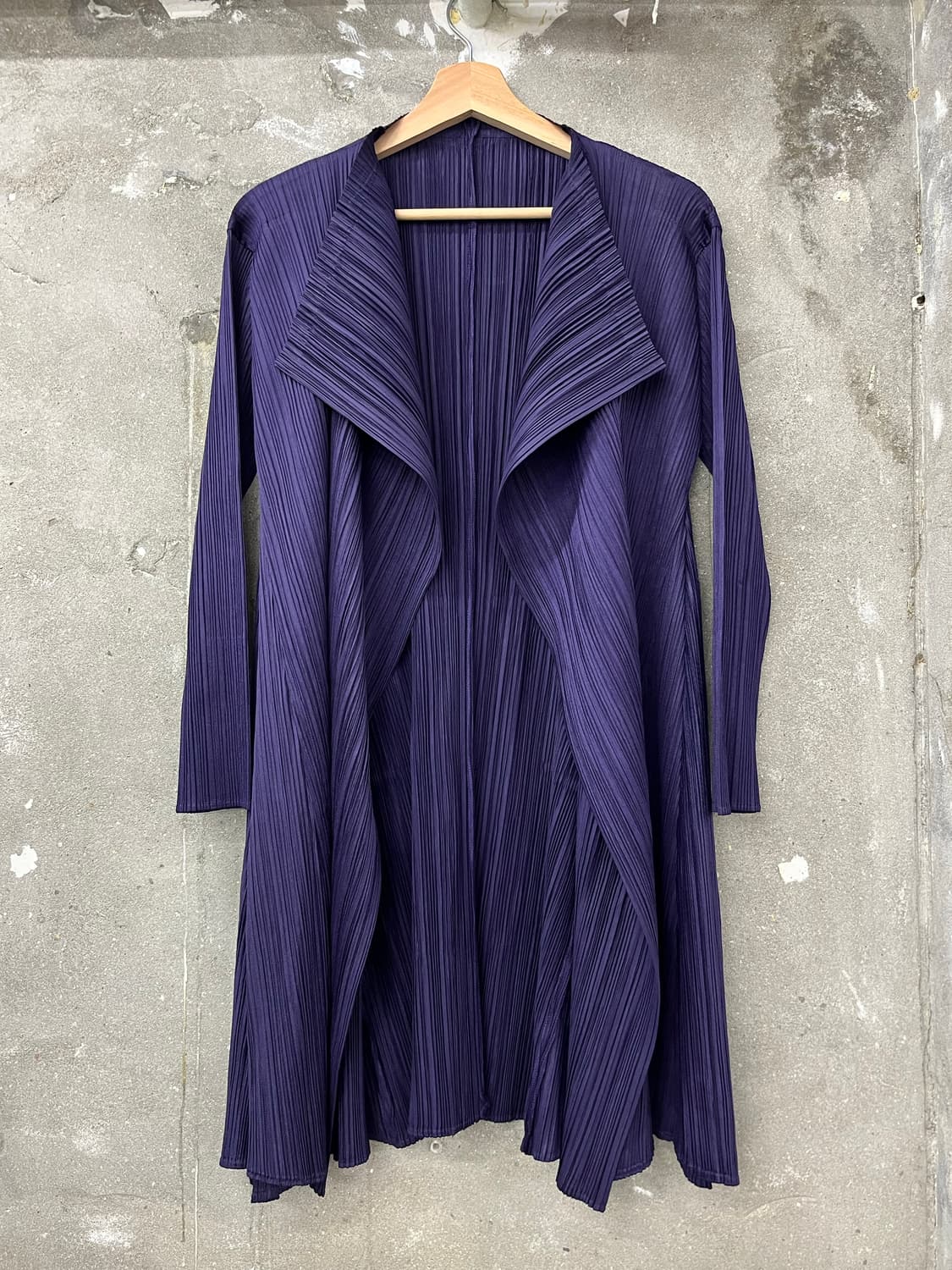 Pleats Please 플리츠플리즈 퍼플 오픈 롱 가디건 상품이미지4