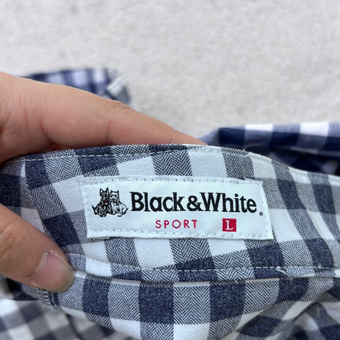 L 블랙앤화이트 여성 체크패턴 치노 팬츠 0626E 상품이미지5