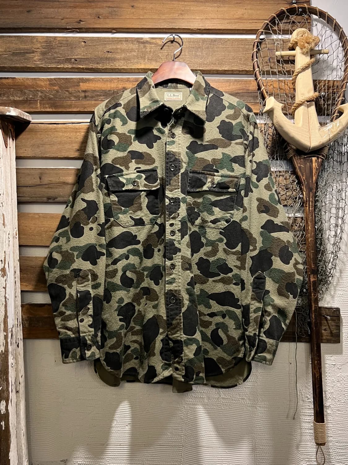 [XL]L.L.Bean 엘엘빈 USA Made 덕카모 샤모아 헌팅 셔츠 상품이미지1