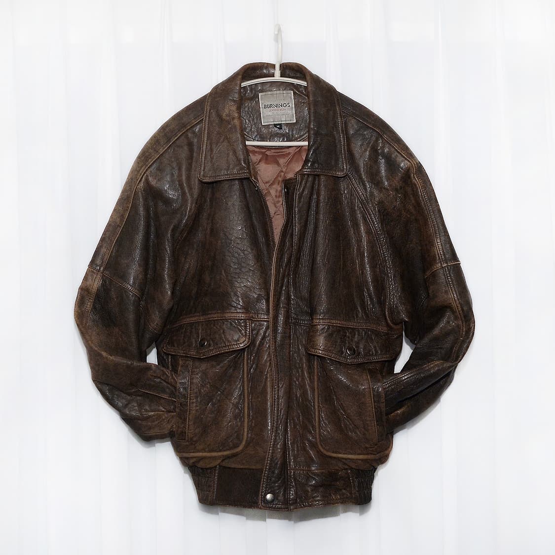 버닝 컬렉션 재팬 쉽스킨 러스틱 레더 A2 가죽 봄버 (100+) 상품이미지1