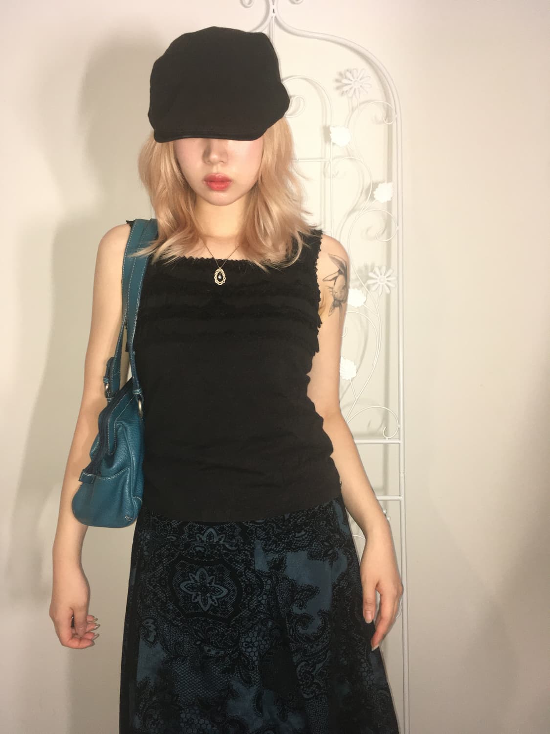 jpn vintage black frill cancan sleeveles 상품이미지2