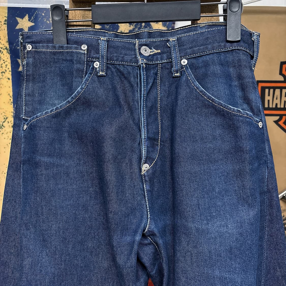 00s 리바이스 3D 커브드 생지 데님팬츠 백스트랩 원포켓 N547 상품이미지3