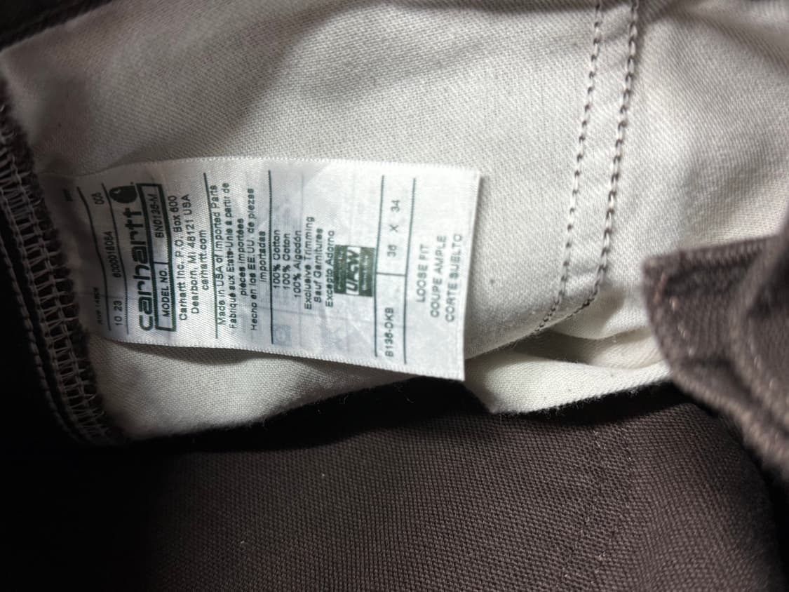 36X34)칼하트 더블니 B136 DKB 다크브라운 상품이미지5